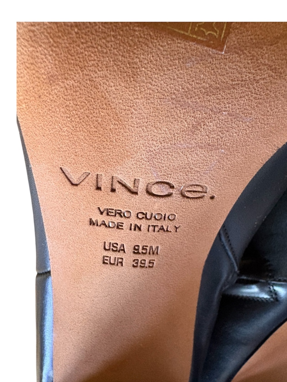 Vince Vita Black Leather Knee High Boots New 9.5 - Picture 6 of 6